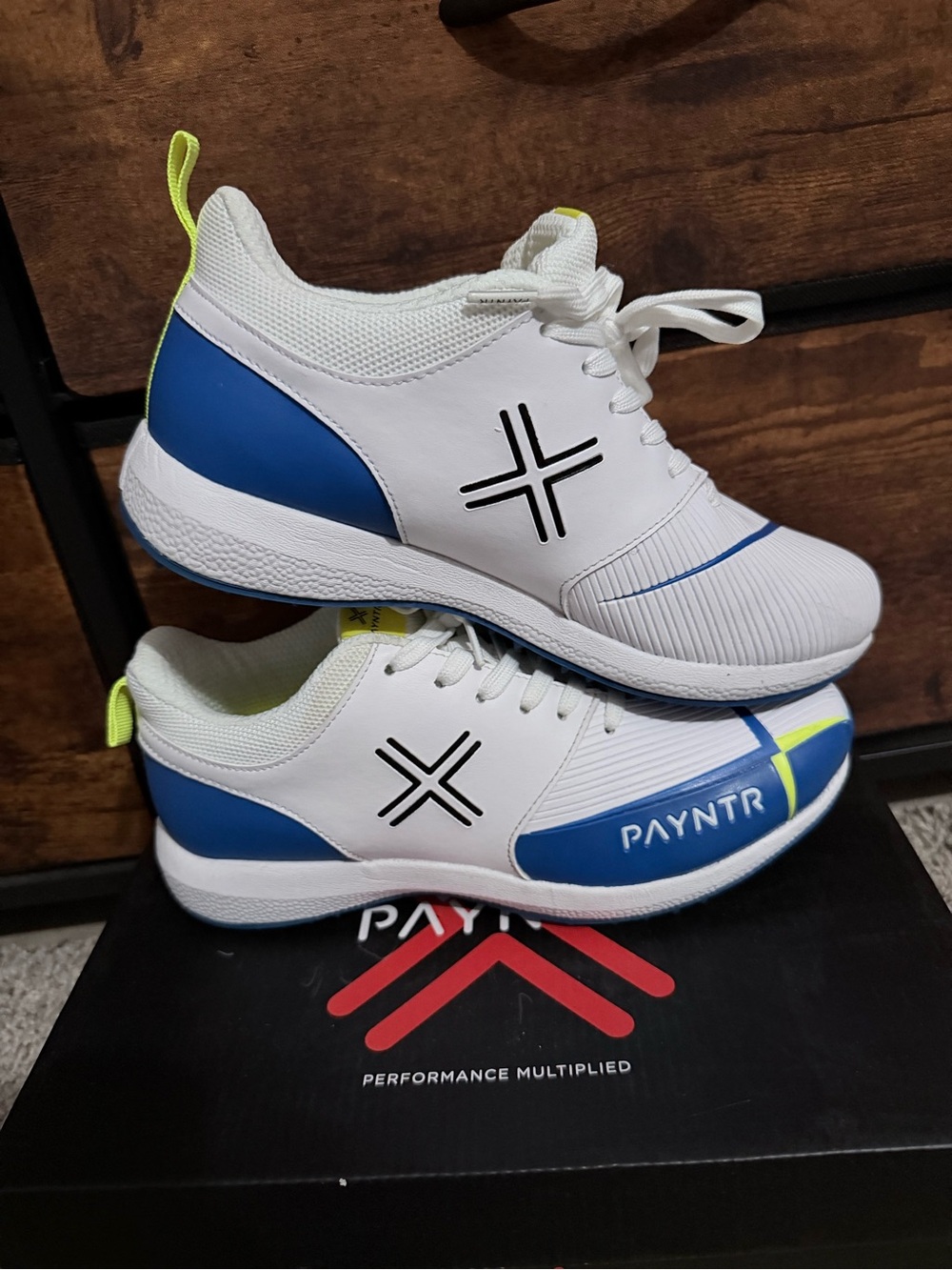 Men’s White & Blue Athletic Sneaker - Picture 2 of 5
